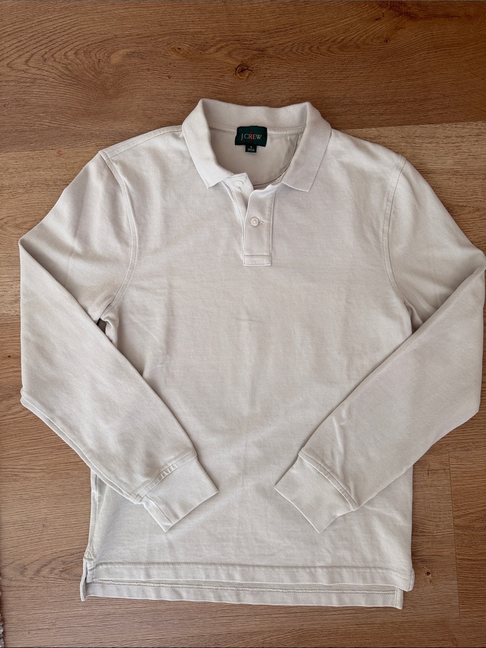 J. Crew vintage oarsman tag long sleeve cotton polo shirt